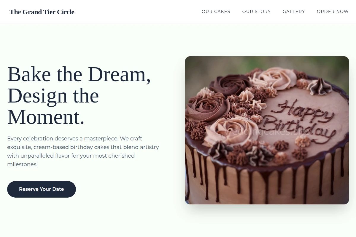 Cream Birthday Cake