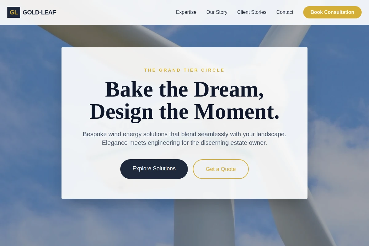 Gold-Leaf Wind Turbine